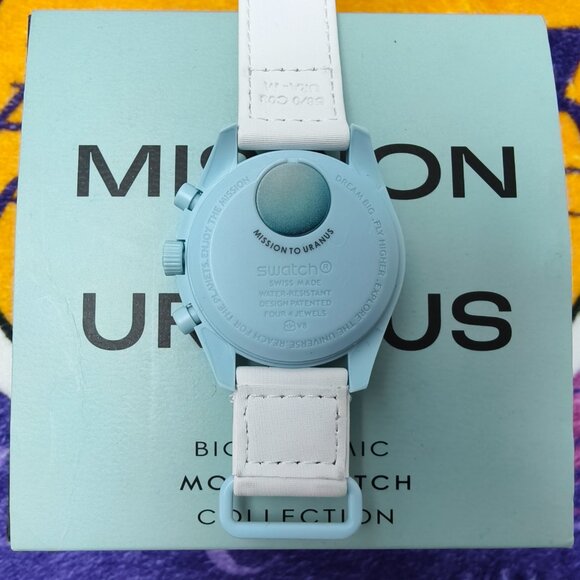 NWT Swatch X Omega Moonswatch Mission To The Uranus Watch - Picture 2 of 4